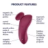 Satisfyer Sexy Secret - vibrator za gaćice s upravljanjem putem aplikacije (crveni)