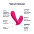 Satisfyer Top Secret - pametni vibrator s 2 motora (roza)