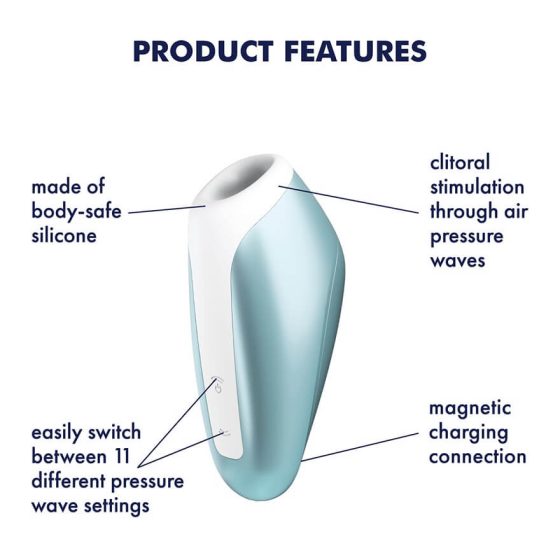 Satisfyer Love Breeze - vibrator za klitoris na baterije, vodootporan (plavi)