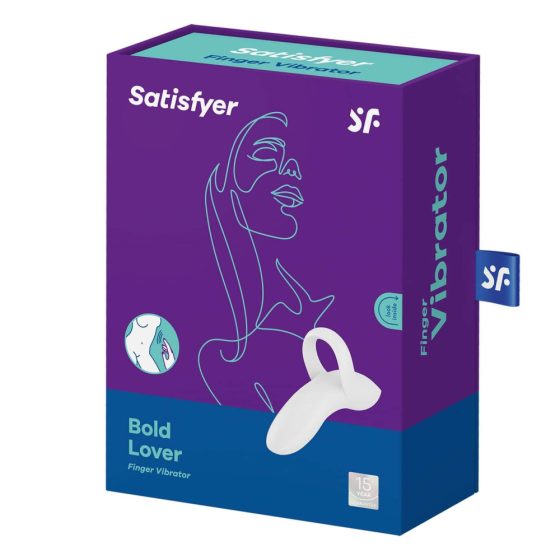Satisfyer Bold Lover - punjivi, vodootporni vibrator za prste (bijeli)