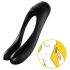 Satisfyer Candy Cane - crni, vodootporni vibrator s dvostrukom glavom, na baterije