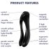 Satisfyer Candy Cane - crni, vodootporni vibrator s dvostrukom glavom, na baterije