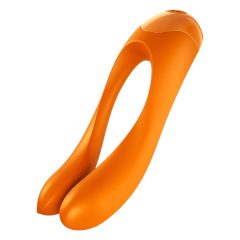   Satisfyer Candy Cane - punjivi, vodootporni dvokraki vibrator (narančasti)