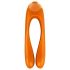 Satisfyer Candy Cane - punjivi, vodootporni dvostruki vibrator (narančasti)
