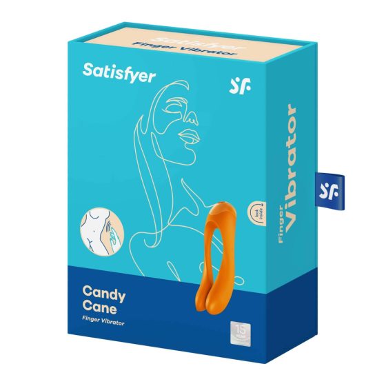 Satisfyer Candy Cane - punjivi, vodootporni dvokraki vibrator (narančasti)