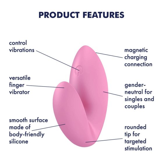 Satisfyer Love Riot - punjivi, vodootporni vibrator za prste (ružičasti)