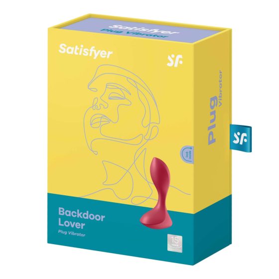 Satisfyer Backdoor Lover - punjivi, vodootporni analni vibrator (crveni)