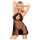 Penthouse Libido Boost - čipkasti babydoll i tanga (crna) - L/XL