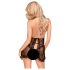 Penthouse Libido Boost - čipkasti babydoll i tanga (crna) - L/XL