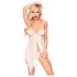 Penthouse Sweet Beast - cvjetni babydoll set (bijeli)