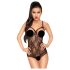 Penthouse Turned On - otvoreni čipkasti bodi (crna) - L/XL