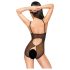 Penthouse Turned On - otvoreni čipkasti bodi (crna) - L/XL