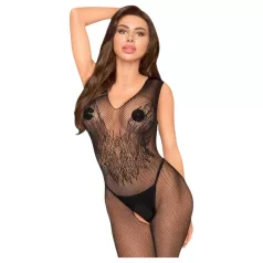 Penthouse - neprozirni bodystocking bez rukava - crna mreža