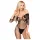 Penthouse High Profil - seksi bodystocking s cvjetnim uzorkom - crna - XL