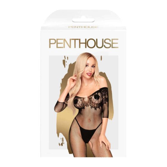 Penthouse High Profile - cvjetni karmen kombinezon (crni) - XL