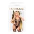 Penthouse Love Bud - otvoreni čipkasti mrežasti set (crni) - XL