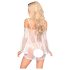 Penthouse Lip Smacker - čipkasti set spuštenih ramena (bijeli) - M/L