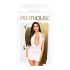 Penthouse Heart Rob - haljina s ovratnikom i tanga (bijela) - L/XL