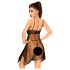 Penthouse Naughty Doll - čipkasta haljina i tange (crna)