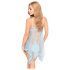 Penthouse Naughty Doll - čipkasta haljina i tanga (plava) - M/L