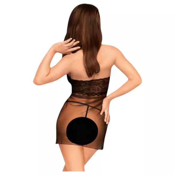 Penthouse - čipkasta spavaćica i tanga - crna - L/XL