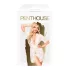 Penthouse Hypnotic Power - čipkasti kratki ogrtač i tanga - bijela - XL