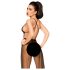 Penthouse Best Forplay - čipkasti body s til maramom (crna) - M/L