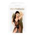 Penthouse Best Forplay - čipkasti body s til maramom (crna) - M/L