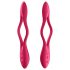 Satisfyer Elastic Joy - akumulatorski, fleksibilni parni vibrator (crveni)