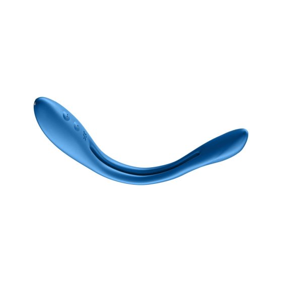 Satisfyer Elastic Game - punjivi, fleksibilni vibrator za par (plavi)