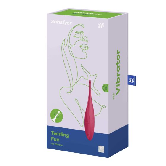 Satisfyer Twirling Fun - punjivi, vodootporni vibrator za klitoris (crveni)