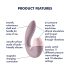 Satisfyer Supernova - punjivi, valoviti 2u1 vibrator (roza)