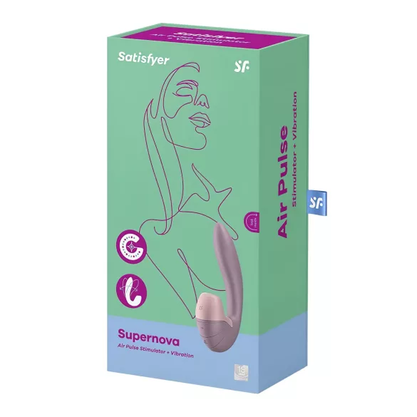 Satisfyer Supernova - vibrator 2u1 s pulsirajućim zrakom na baterije - rozi