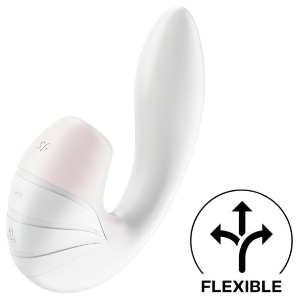 Satisfyer Supernova - punjivi 2u1 zračni val vibracijski uređaj (bijeli)