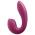 Satisfyer Sunray - punjivi, valoviti 2u1 vibrator (crveni)