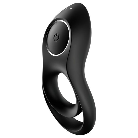 Satisfyer Legendary Duo - punjivi, vibrirajući penis prsten (crni)