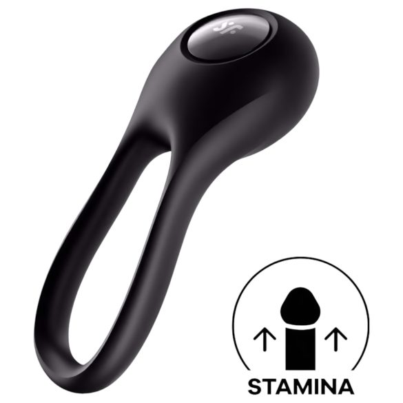 Satisfyer Majestic Duo - punjivi, vodootporni prsten za penis (crni)