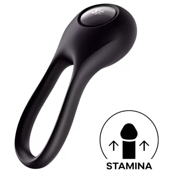 Satisfyer Majestic Duo - vibrirajući penis prsten - vodootporan, crni, punjivi