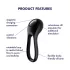 Satisfyer Majestic Duo - vibrirajući penis prsten - vodootporan, crni, punjivi