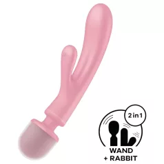   Satisfyer Triple Lover - vibrator za G točku i masažu - roza