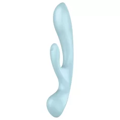   Satisfyer Triple Oh - vibrator s klitoralnim nastavkom - punjivi - plavi