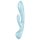 Satisfyer Triple Oh - punjivi vibrator s klitoralnim nastavkom (plavi)