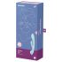Satisfyer Triple Oh - punjivi vibrator s klitoralnim nastavkom (plavi)