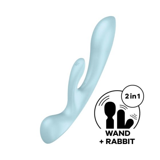Satisfyer Triple Oh - punjivi vibrator za klitoris (plavi)