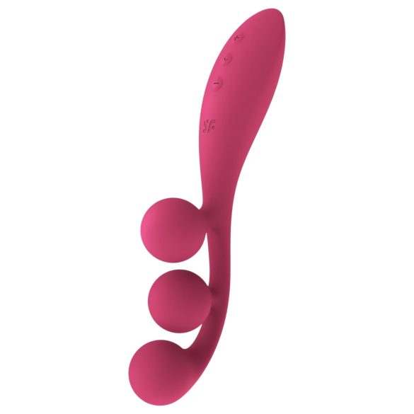 Satisfyer Tri Ball 1 - bežični, multifunkcionalni vibrator (crveni)