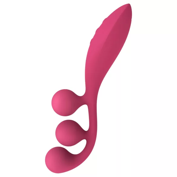 Satisfyer Tri Ball 1 - vibrator na punjenje - multifunkcionalni - crveni