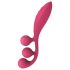Satisfyer Tri Ball 1 - bežični, multifunkcionalni vibrator (crveni)