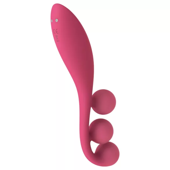 Satisfyer Tri Ball 1 - vibrator na punjenje - multifunkcionalni - crveni
