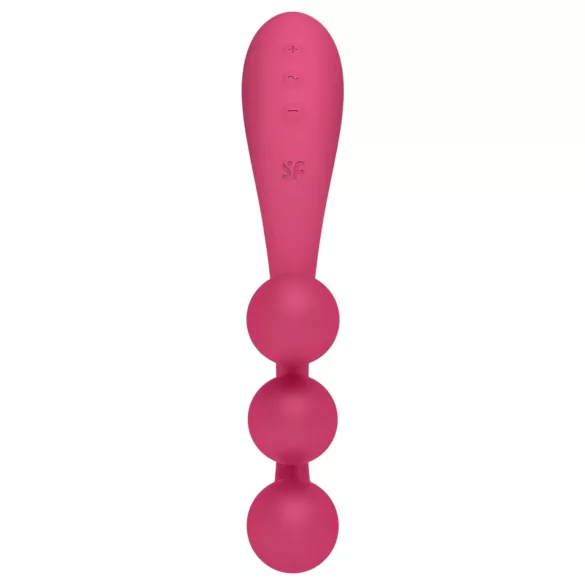 Satisfyer Tri Ball 1 - vibrator na punjenje - multifunkcionalni - crveni