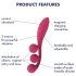Satisfyer Tri Ball 1 - bežični, multifunkcionalni vibrator (crveni)